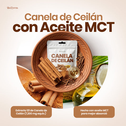 Biozentra - Canela de Ceilán 12:1 con Aceite MCT