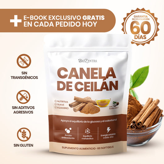 Biozentra - Canela de Ceilán 12:1 con Aceite MCT