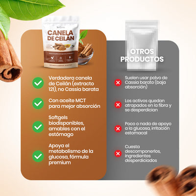 Biozentra - Canela de Ceilán 12:1 con Aceite MCT
