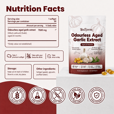 BioZentra Odourless Aged Garlic Extract